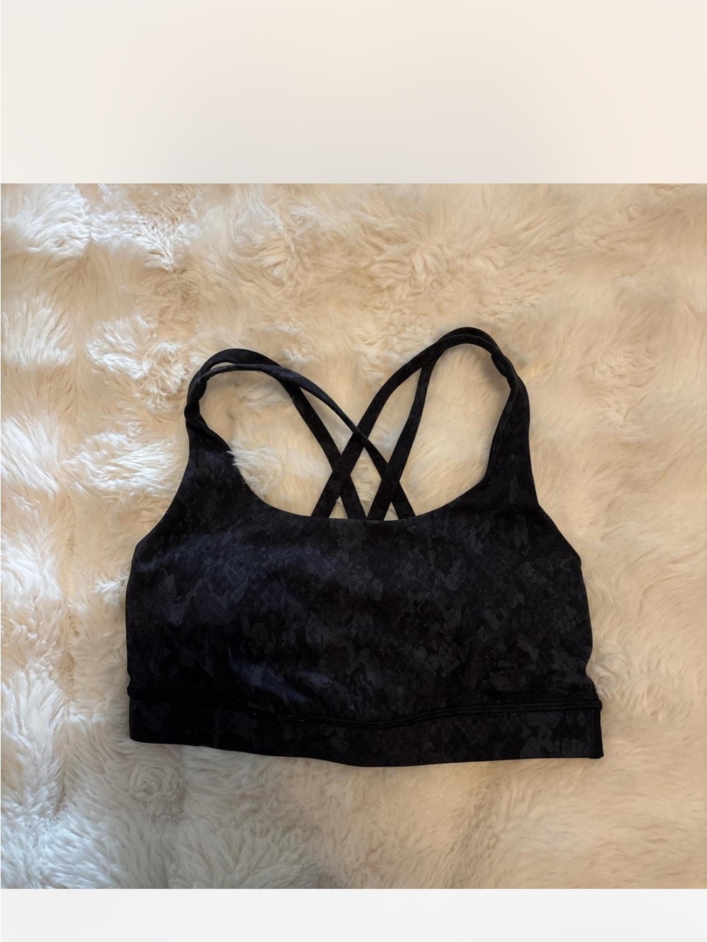 lululemon athletica Black Crisscross Strappy Sports Bra